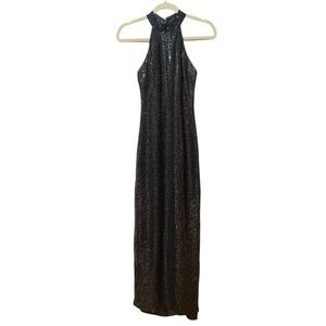 Roberta vintage Black Sleeveless sequin Dress